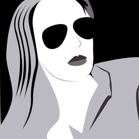 Woman with glassesのイラスト素材