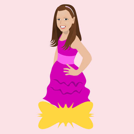 Children vector birthdayのイラスト素材
