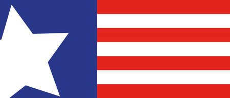 USA flag with one starの写真素材