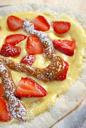 Pizza strawberriesの写真素材