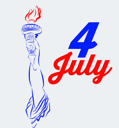 4 of July vector illustrationの写真素材