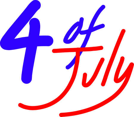 4 of July illustration textの写真素材