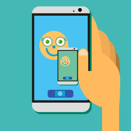 Smartphone touch screenのイラスト素材