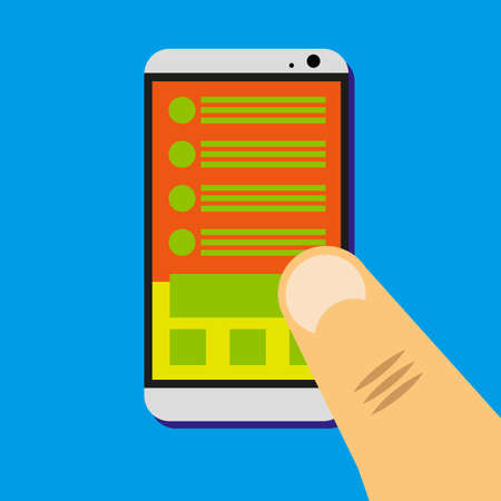 Smartphone touch screenのイラスト素材