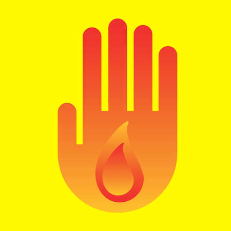 Hand on Fireの写真素材