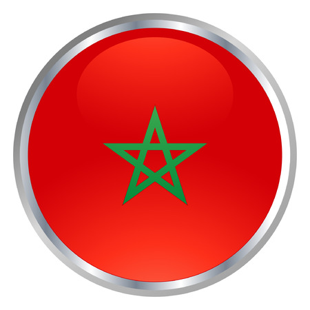 Icon of Morocco flag on white background vector colorのイラスト素材