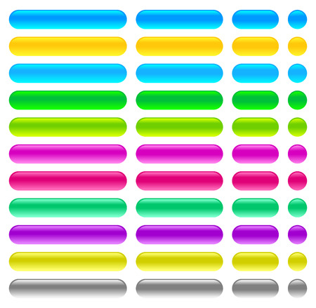 Matted blank blank web buttons on white vector backgroundのイラスト素材