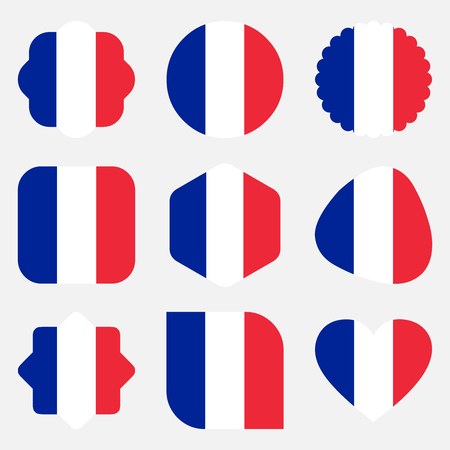 flags france europe illustration vector downloadのイラスト素材