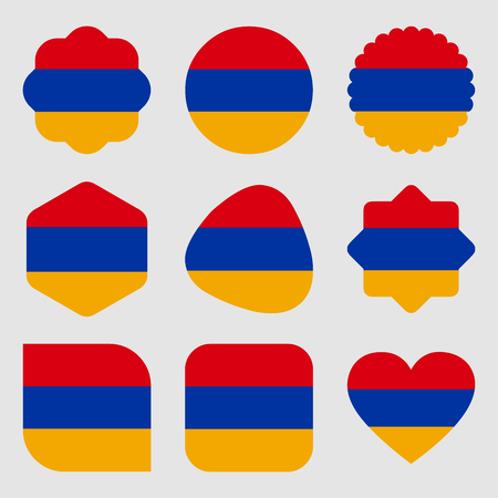 armenia flags europe illustration vector downloadのイラスト素材