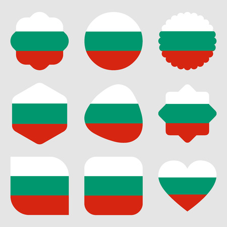 bulgaria europe flags illustration vector downloadのイラスト素材