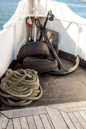 Bow of a boat. Como Lake. Italyの写真素材