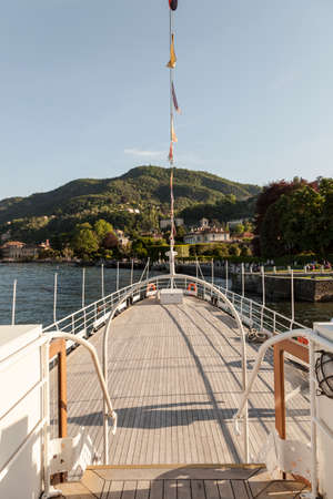View from ship board on  Como Lake. Italyの写真素材