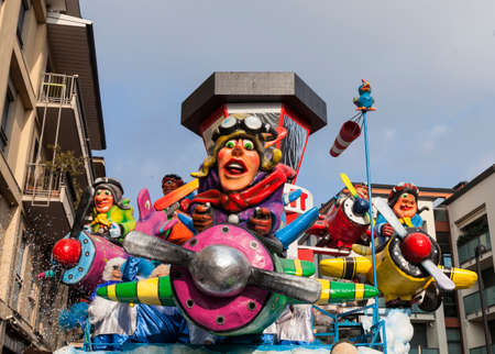 CANTU - ITALY - February 11, 2018: Allegorical float of traditional carnival. Buscait. Carnival of COMO LAKEのeditorial素材