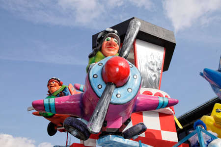 CANTU - ITALY - February 11, 2018: Detail of a wagon dedicated to aviators. Carnival of COMO LAKE
のeditorial素材