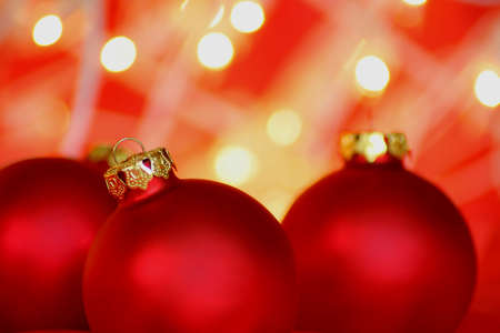 
red christmas ornaments.の写真素材