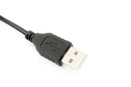 usb plug isolated on white background and room for copy space.
