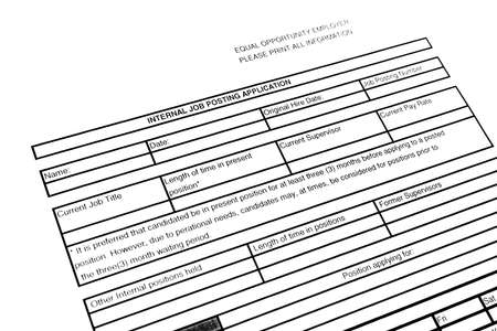 Blank application for employment.の写真素材