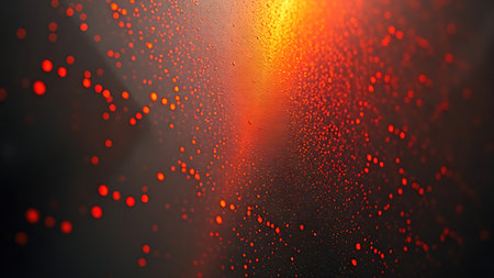 Abstract metal surface with glowing orange texture, reflecting industrial innovation.の素材