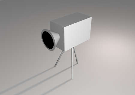 Simple movie camera with shadowの写真素材