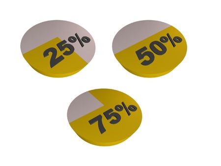 3d icons of percentagesの写真素材