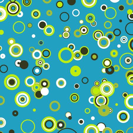 Illustration of green circles over a blue backgroundの写真素材