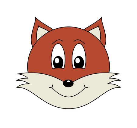 Illustration of a Fox`s headの写真素材