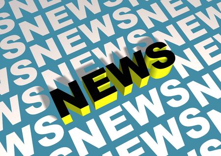 News text with one elevated