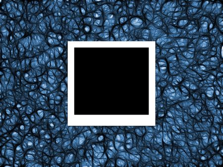 blank photo on an abstract blue background