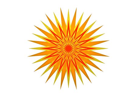 Illustration of a red and orange star shapeの写真素材