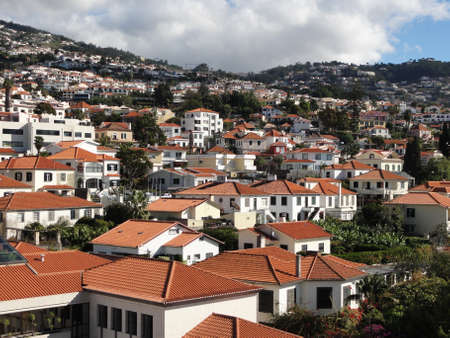 Photo of hundreds of Madeira homesの写真素材