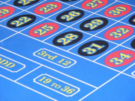 close up photo of a Roulette tables numbers