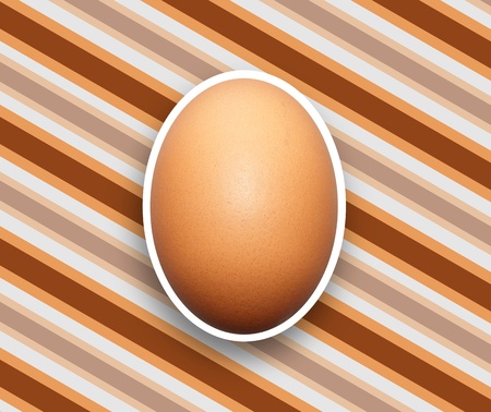 Illustration of an egg over a striped backgroundの写真素材