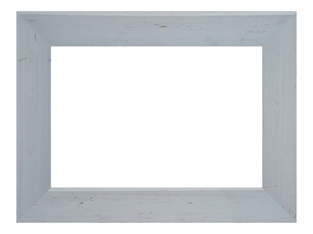 Illustration of a white wooden frameの写真素材