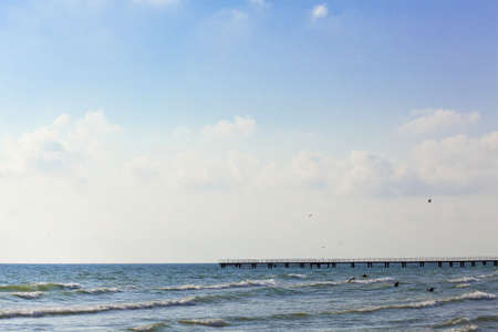 Black Sea coast. Small waves and sun