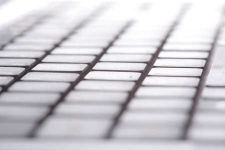 Close up of rows of keys on a laptop keyboardの写真素材