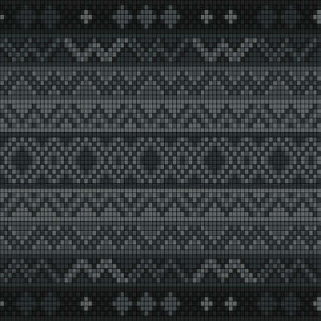 Ornamental seamless pattern. Ethnic ornament. Fabric pattern with grey shade.のイラスト素材