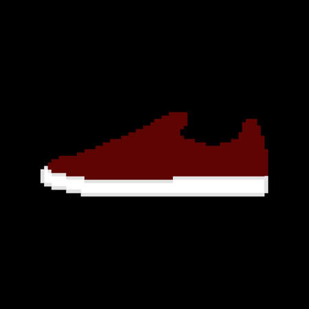 Beautiful footwear. Pixel artのイラスト素材