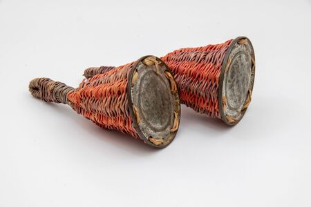 African basket cane shaker percussion musical instrument