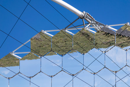 Mirrors of the MAGIC (Major Atmospheric Gamma Imaging Cherenkov Telescopes) telescope in La Palma, Canary Islands, Spain September 2018のeditorial素材