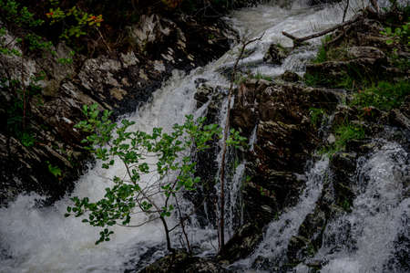 Waterfalls in the low levels of Ben Venue, The Trossachs, Scotland
