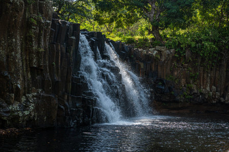 Rochester waterfalls, Savanne district of Mauritiusの写真素材