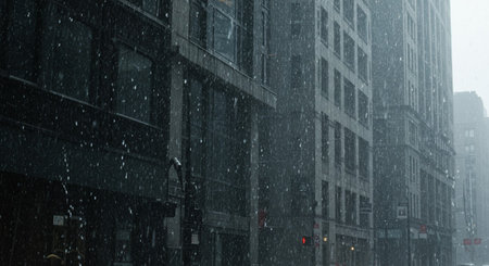 Rainy day in New York City, United States of America.の素材