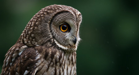 Portrait of a barred owl (Strix nebulosa)の素材