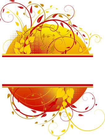  Autumn floral background with sunのイラスト素材