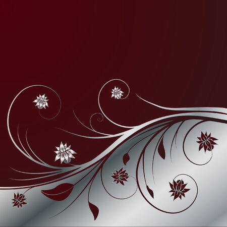 metalic floral backgroundのイラスト素材