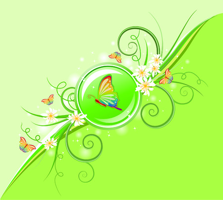 green backgroundのイラスト素材