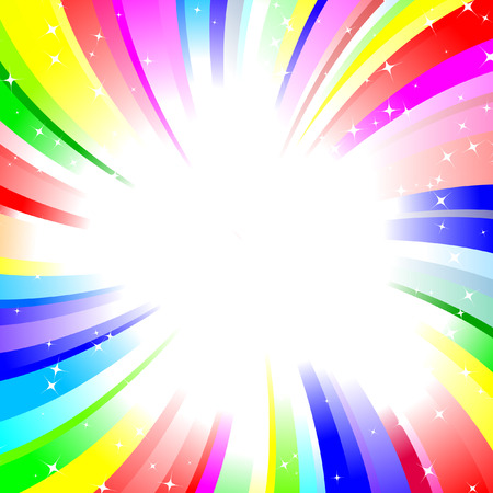 rainbow twirl background, raster illustrationのイラスト素材