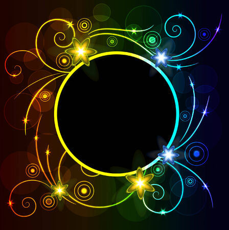 glowing floral background, eps10 format のイラスト素材