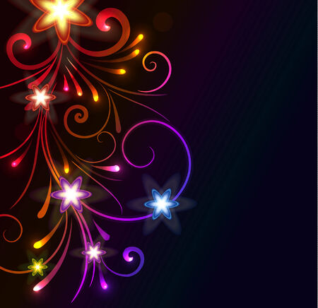 glowing floral background, eps10 format のイラスト素材