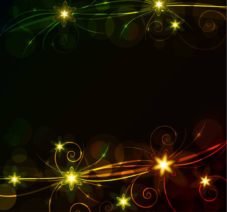 glowing floral background, eps10 formatのイラスト素材